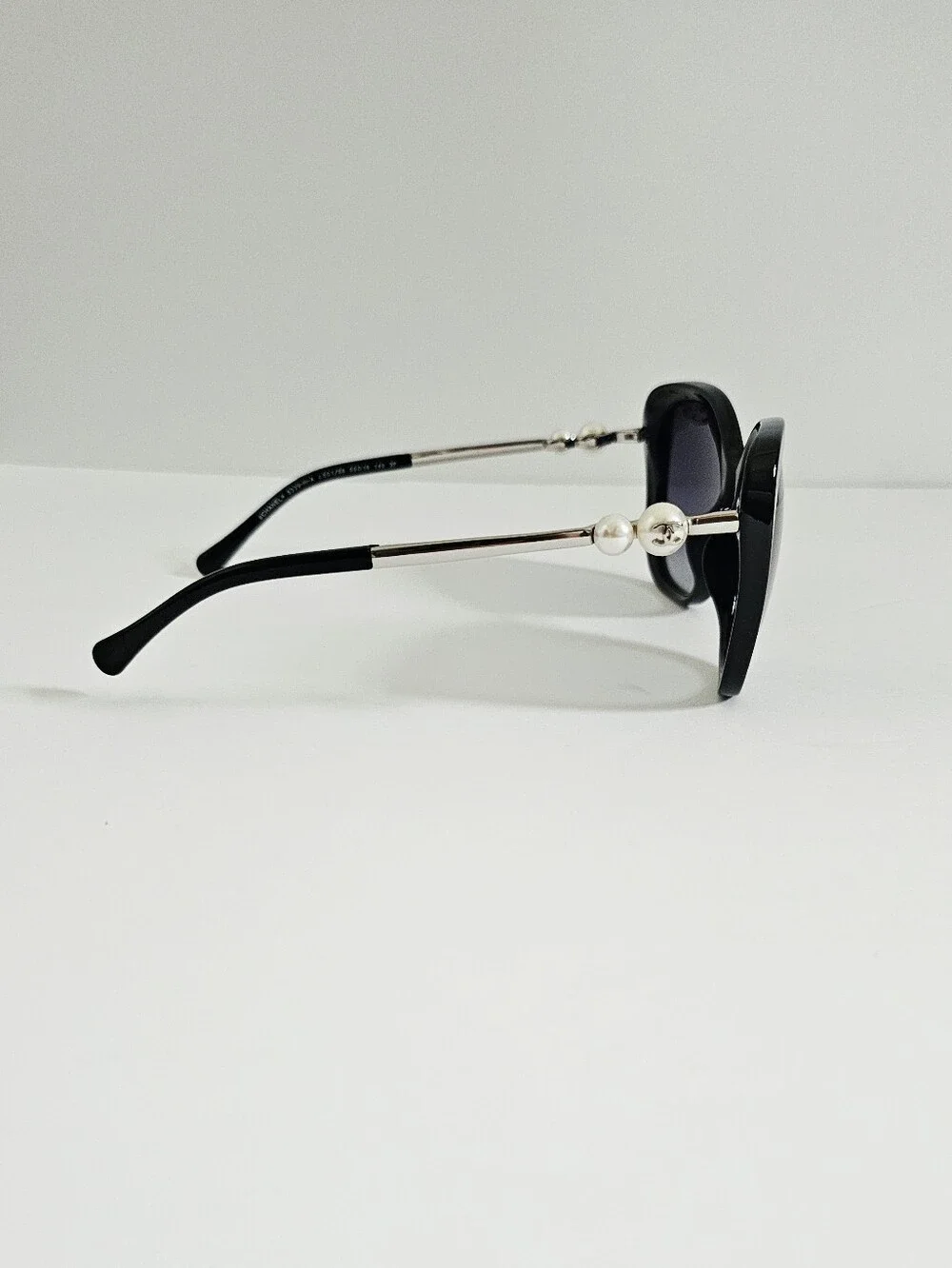 Chanel Acetate Butterfly Winter Pearl Sunglasses 5339-H Black
